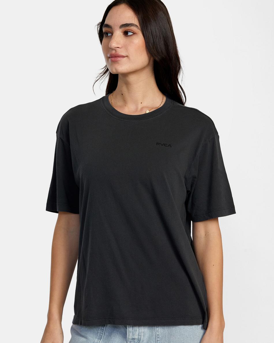 T shirts Rvca PTC Anyday Mujer Negras | XCOGW58240