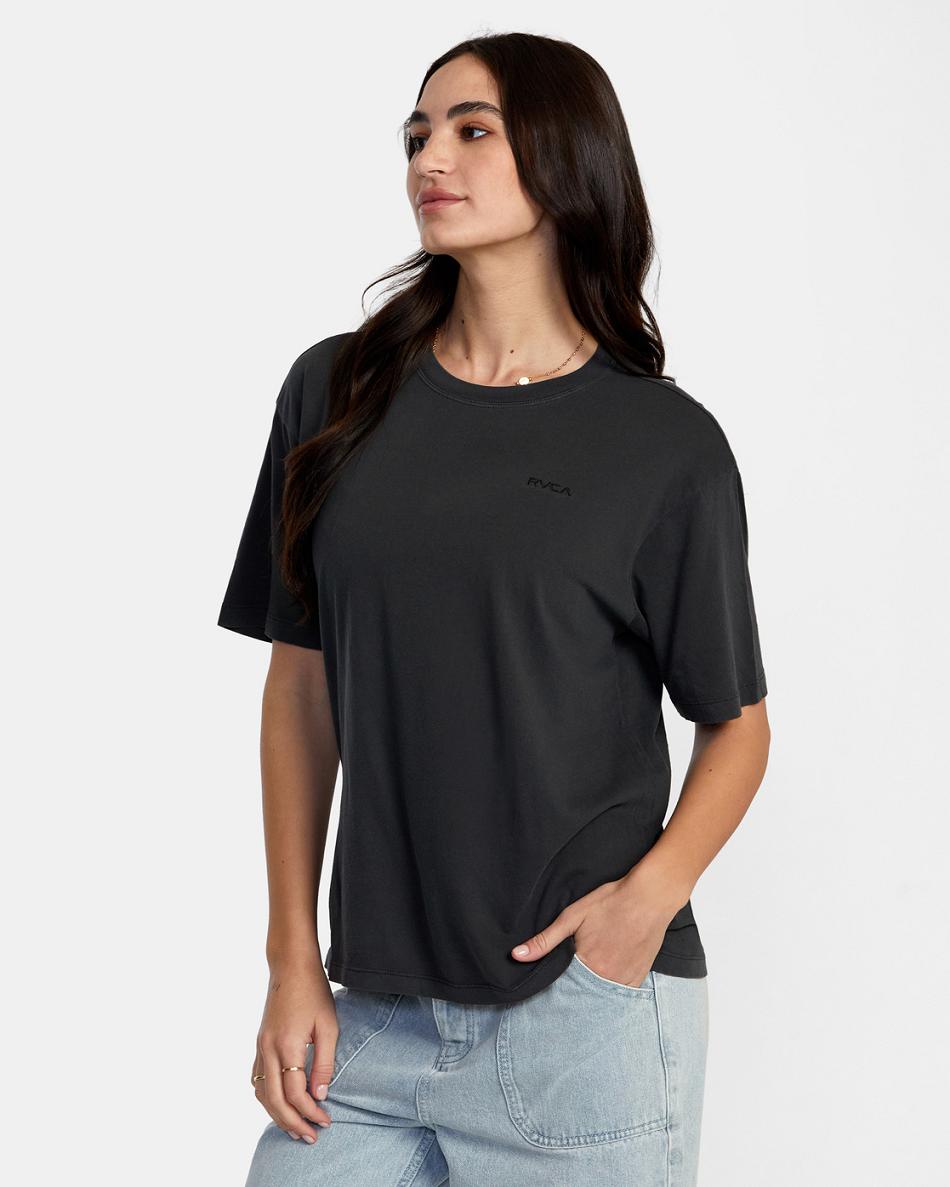 T shirts Rvca PTC Anyday Mujer Negras | XCOGW58240