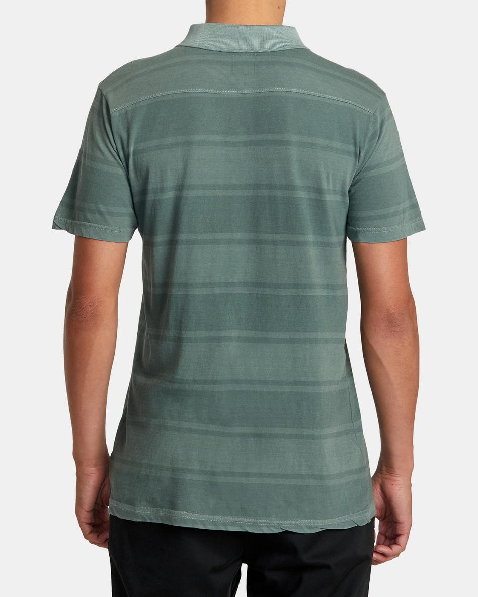 T shirts Rvca PTC Board Stripe Polo Hombre Cactus | COJKU39416