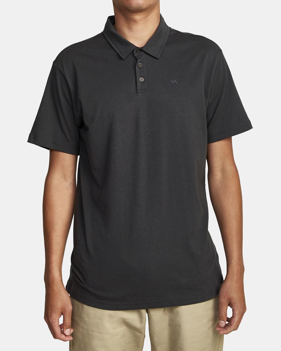 T shirts Rvca PTC Pigment Polo Hombre Negras | COICD51370