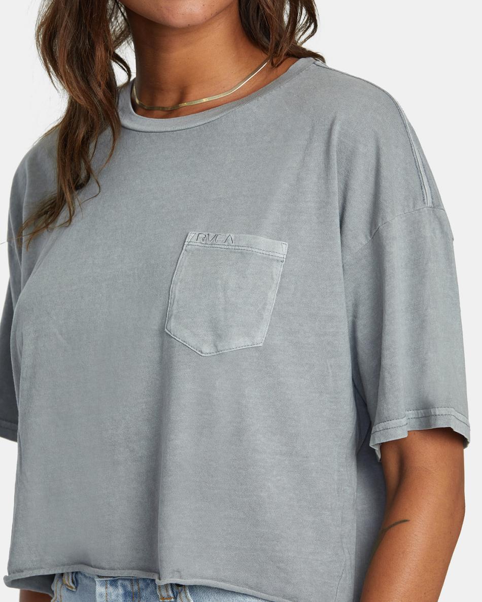 T shirts Rvca PTC Pocket Mujer Monument | COCVG16609