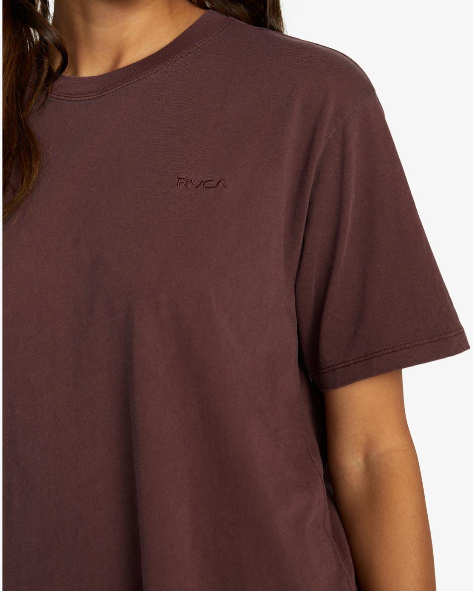 T shirts Rvca Ptc Anyday Oversized Mujer Espresso | ECOVG73210