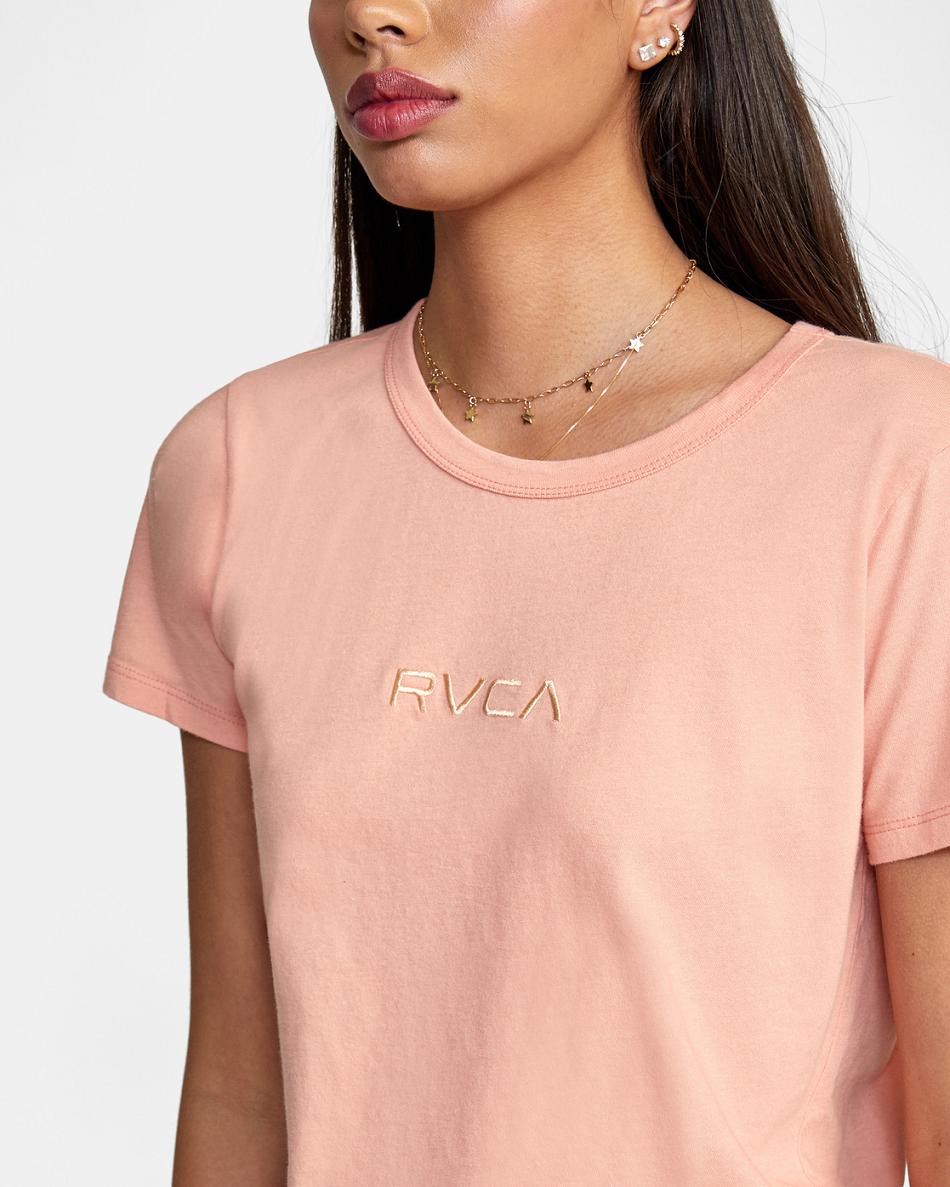 T shirts Rvca Small Slim Fit Mujer Clay | COQAV24991