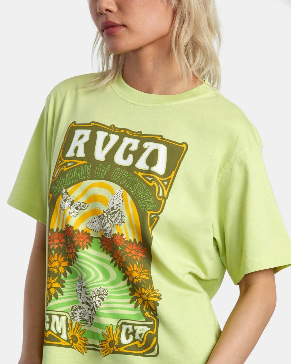 T shirts Rvca Swirl Anyday Mujer Verde | SCONY68326