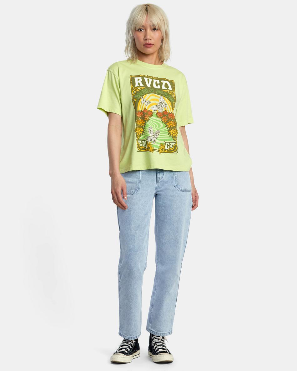 T shirts Rvca Swirl Anyday Mujer Verde | SCONY68326