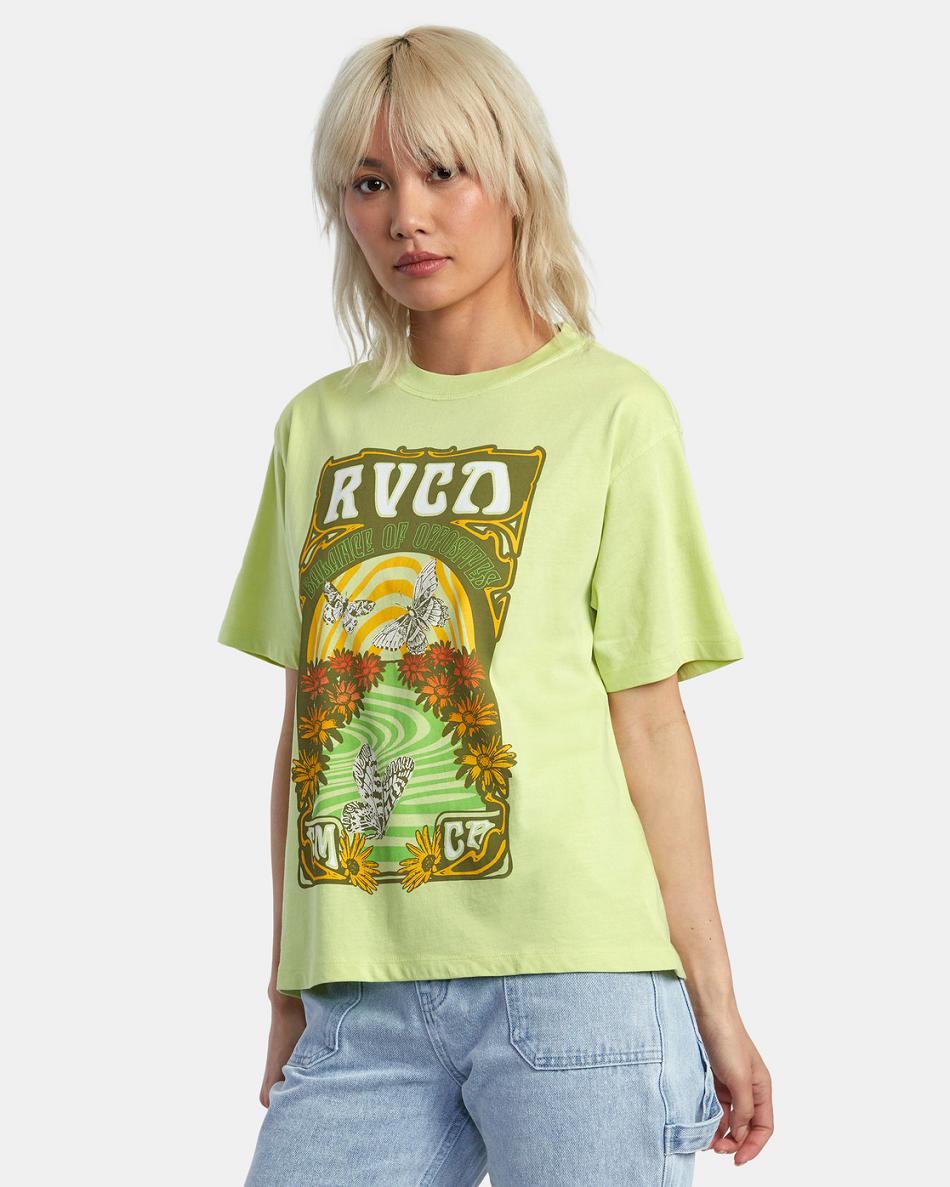 T shirts Rvca Swirl Anyday Mujer Verde | SCONY68326