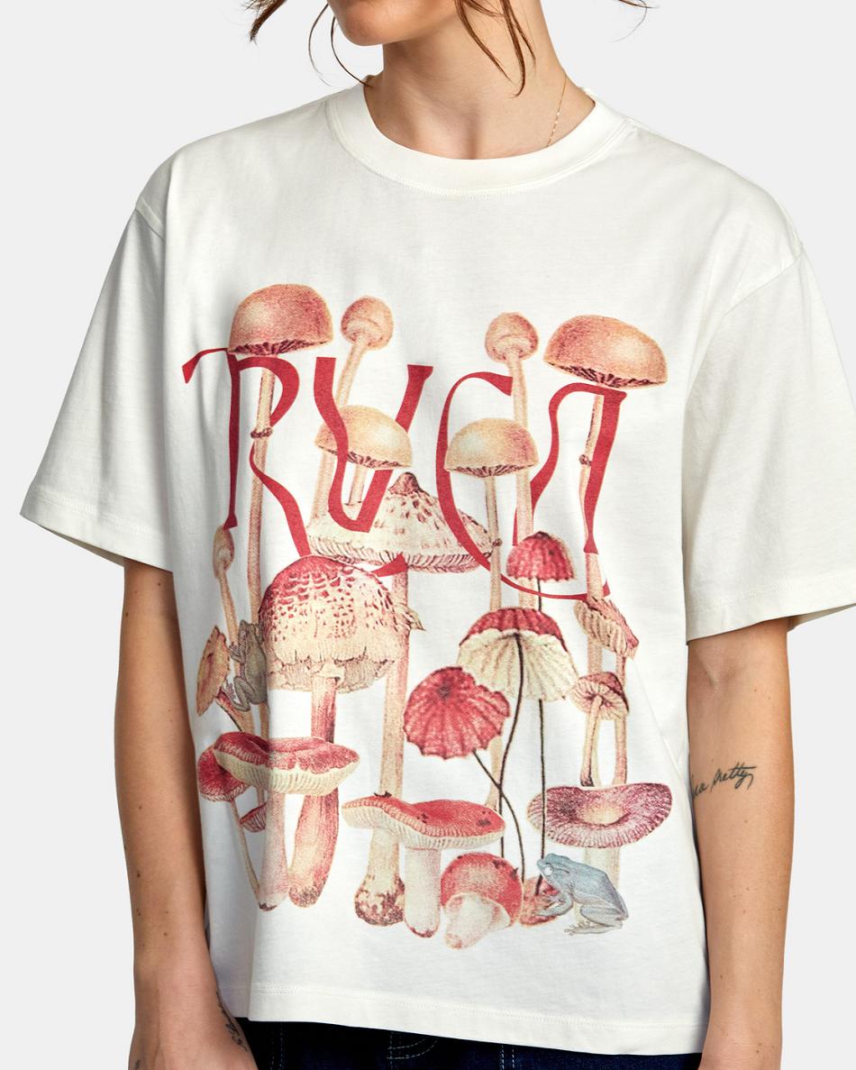 T shirts Rvca Terrarium Anyday Mujer Blancas | COQAV63423