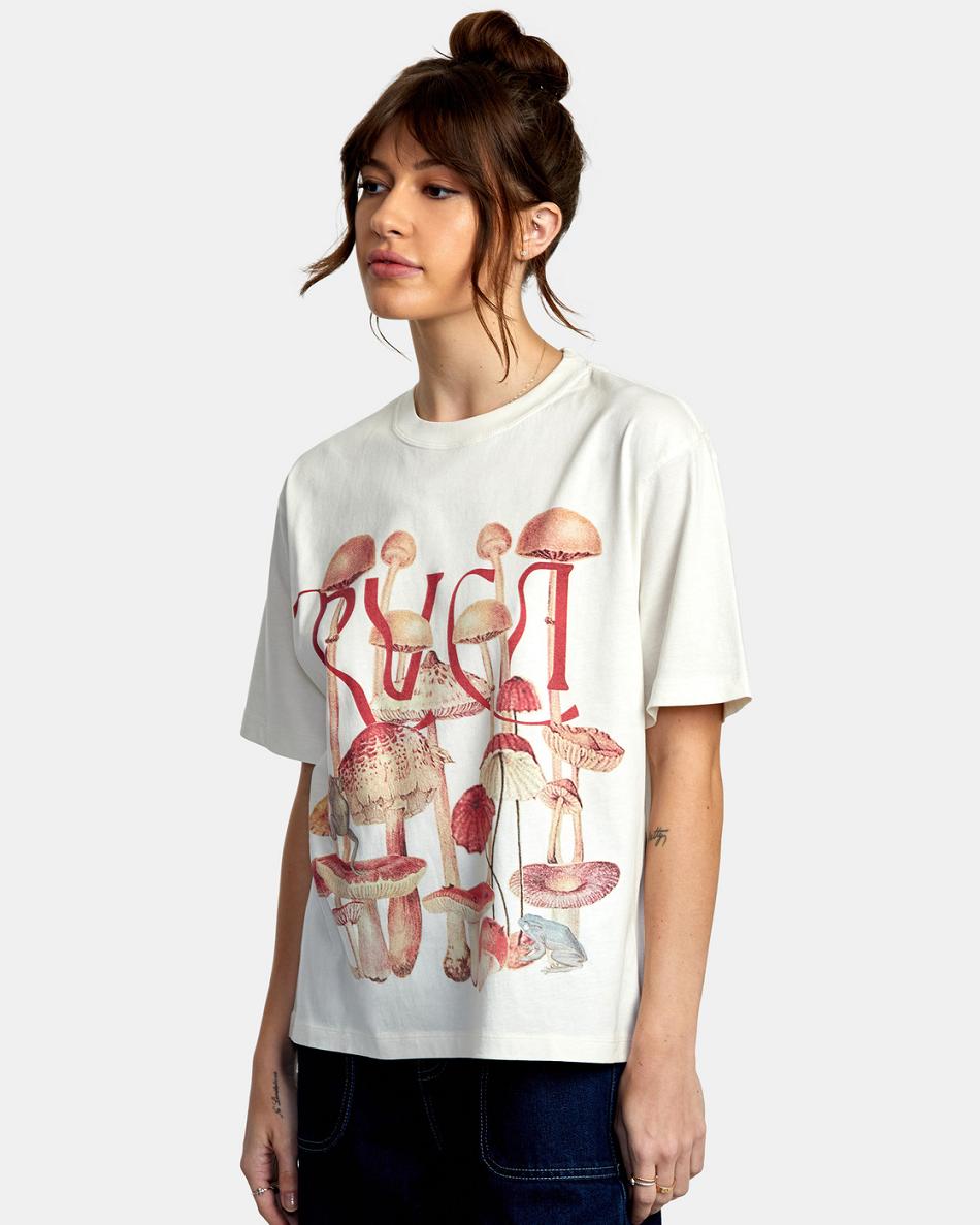 T shirts Rvca Terrarium Anyday Mujer Blancas | COQAV63423