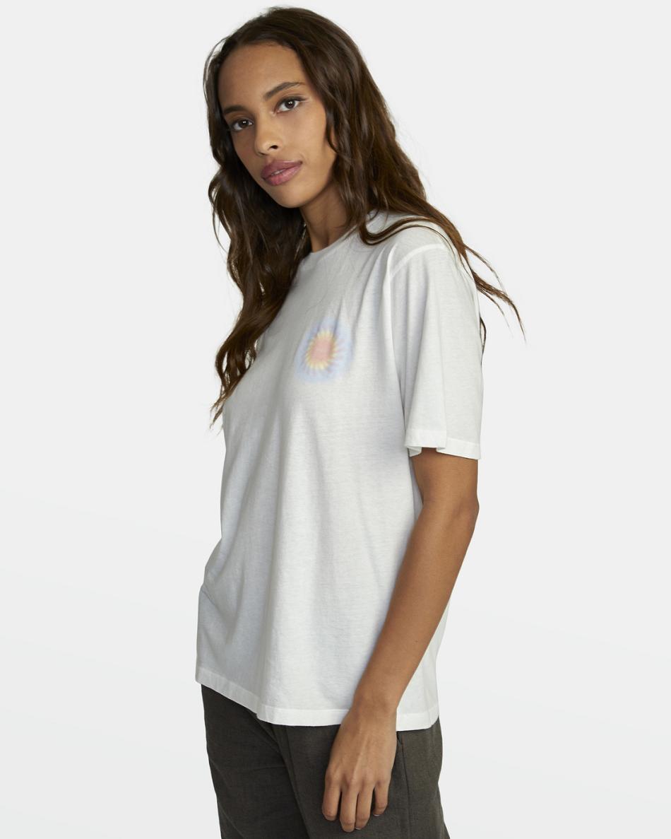 T shirts Rvca Thoughts Mujer Blancas | YCOGT18123