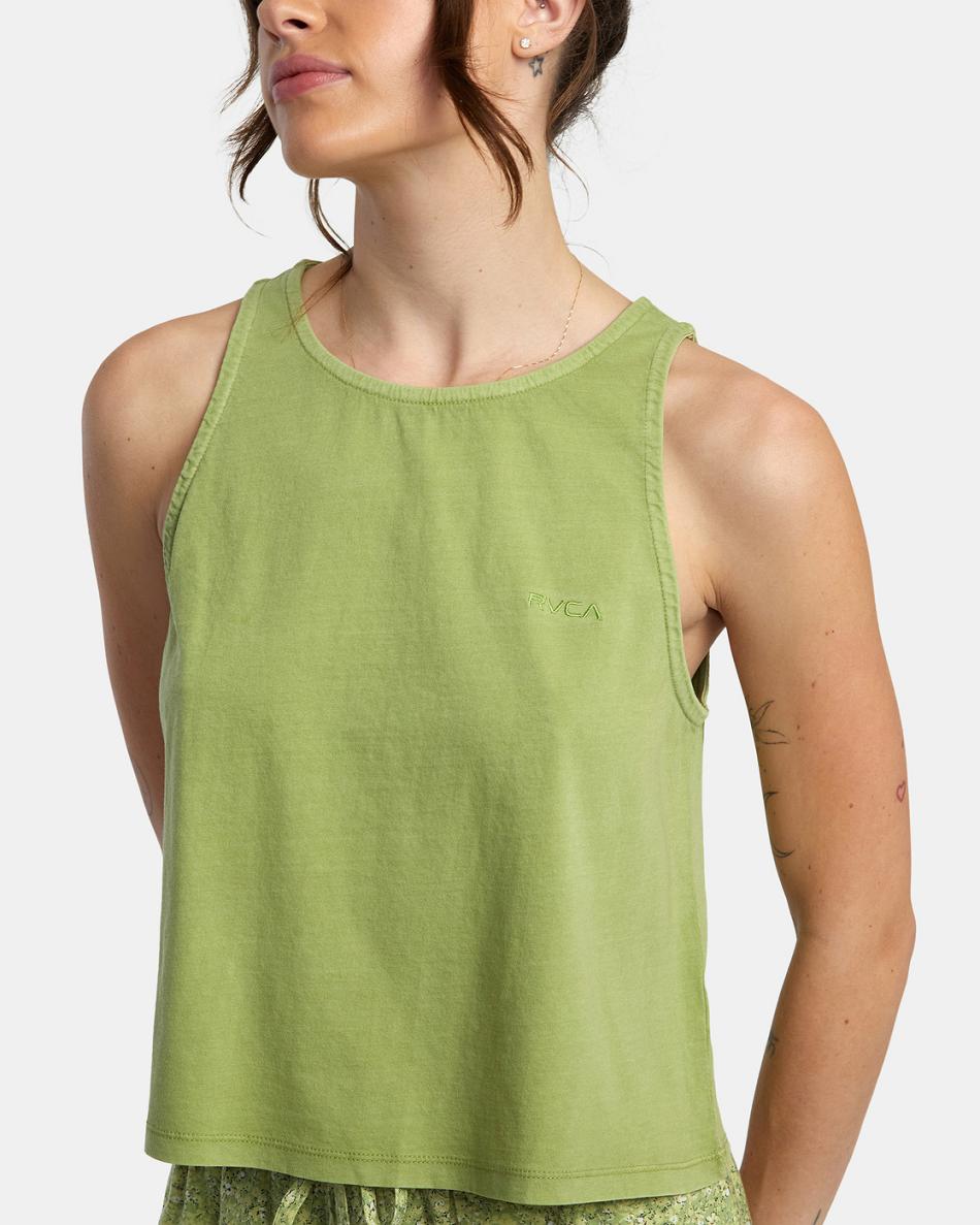 T shirts Rvca Traveler Tank Top Mujer Fern | COXMI69286