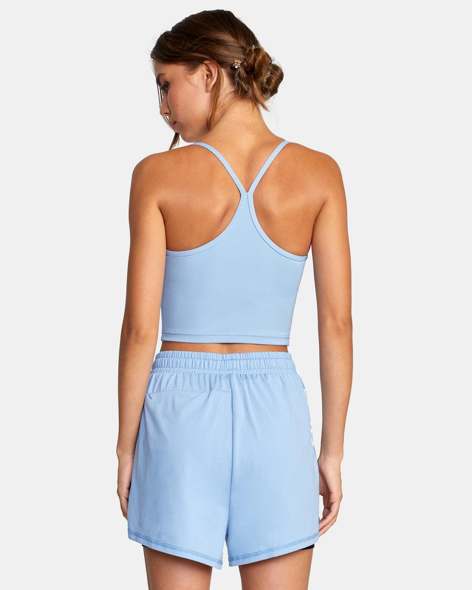 Top Deportivos Rvca Base Tank Mujer Azules | LCOSX92139