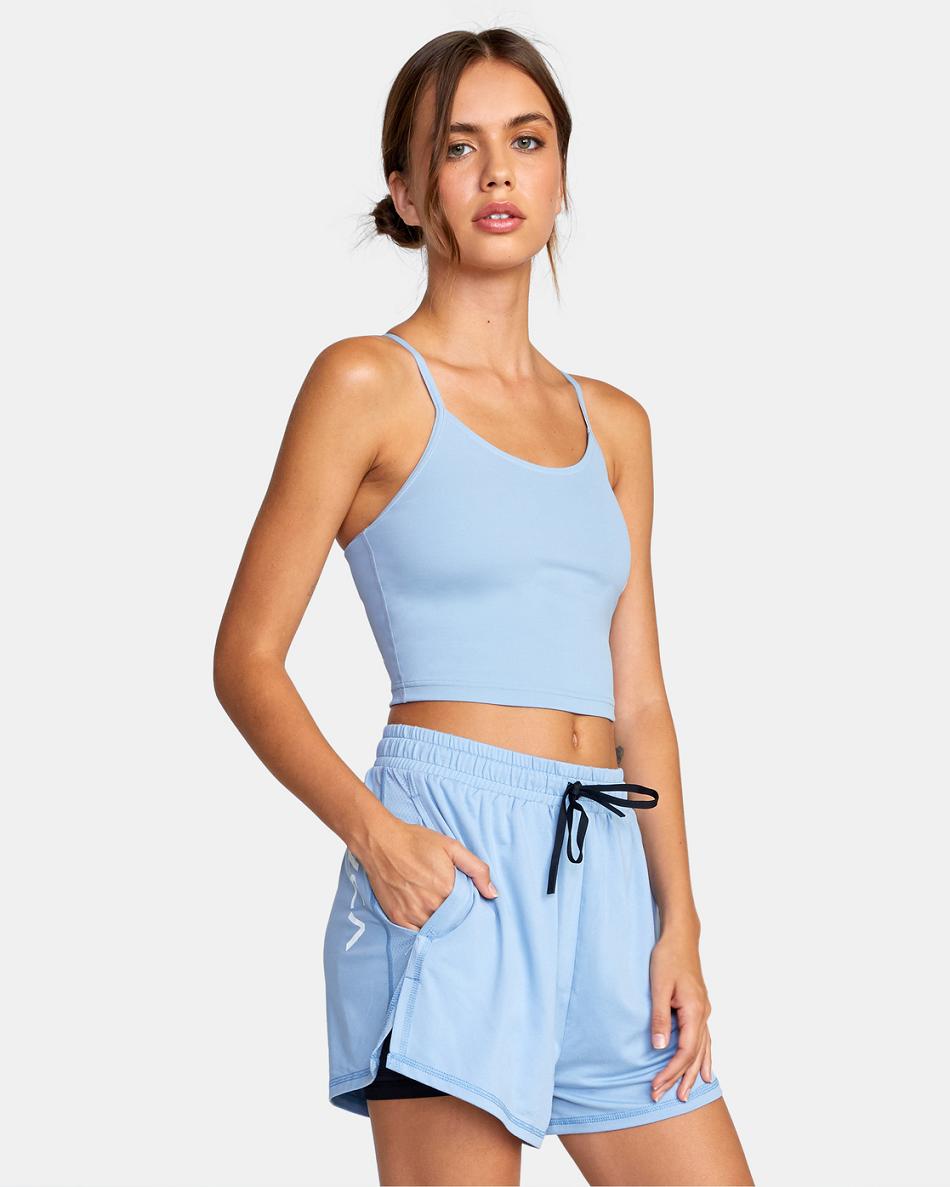 Top Deportivos Rvca Base Tank Mujer Azules | LCOSX92139