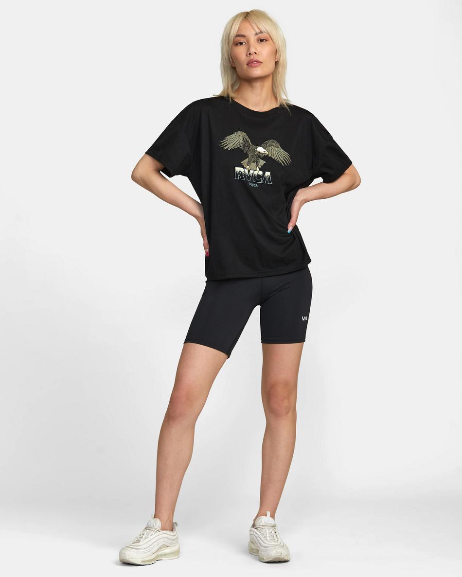 Top Deportivos Rvca RVCA Eagle Technical Mujer Negras | GCOUC41724