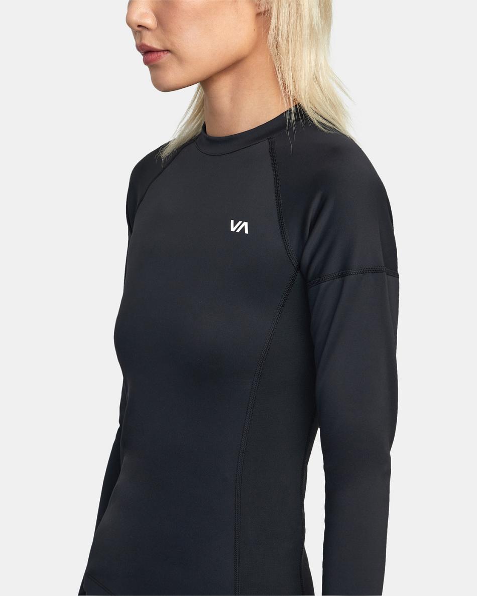 Top Deportivos Rvca VA Deporte Long Sleeve Compression Mujer Negras | ZCONQ95283