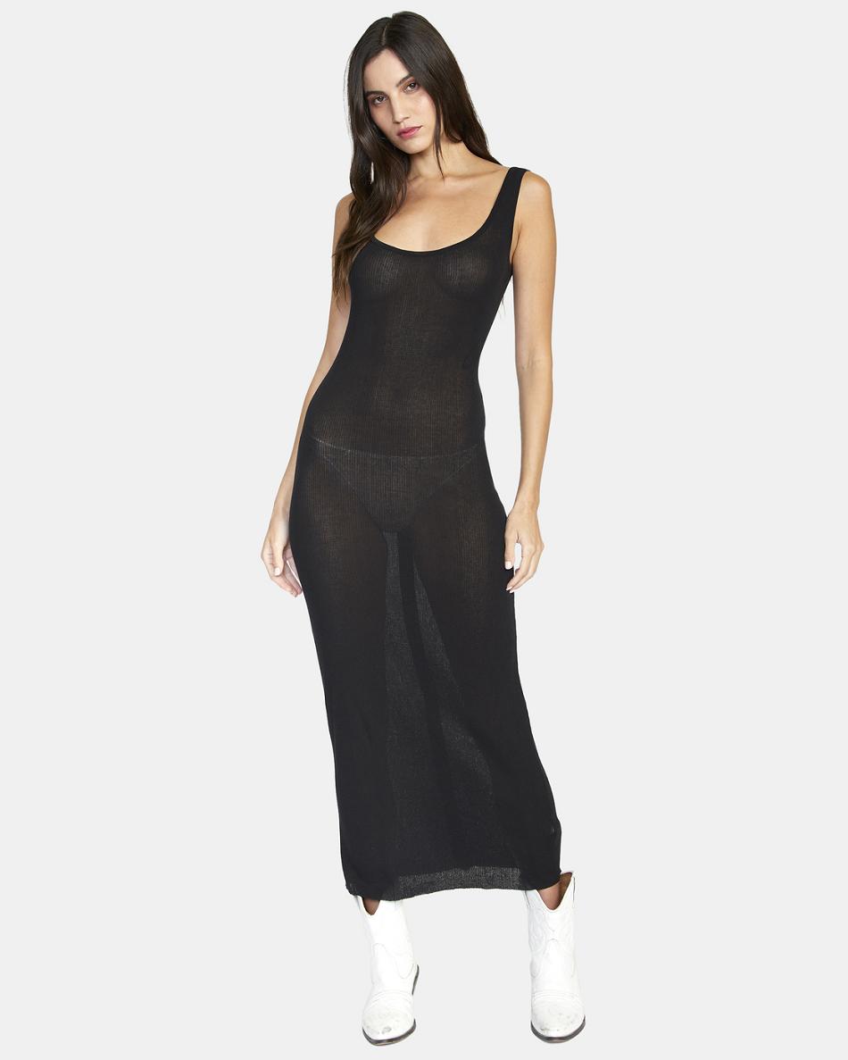 Vestido Rvca Back It Up Bodycon Mujer Negras | GCOUC41487