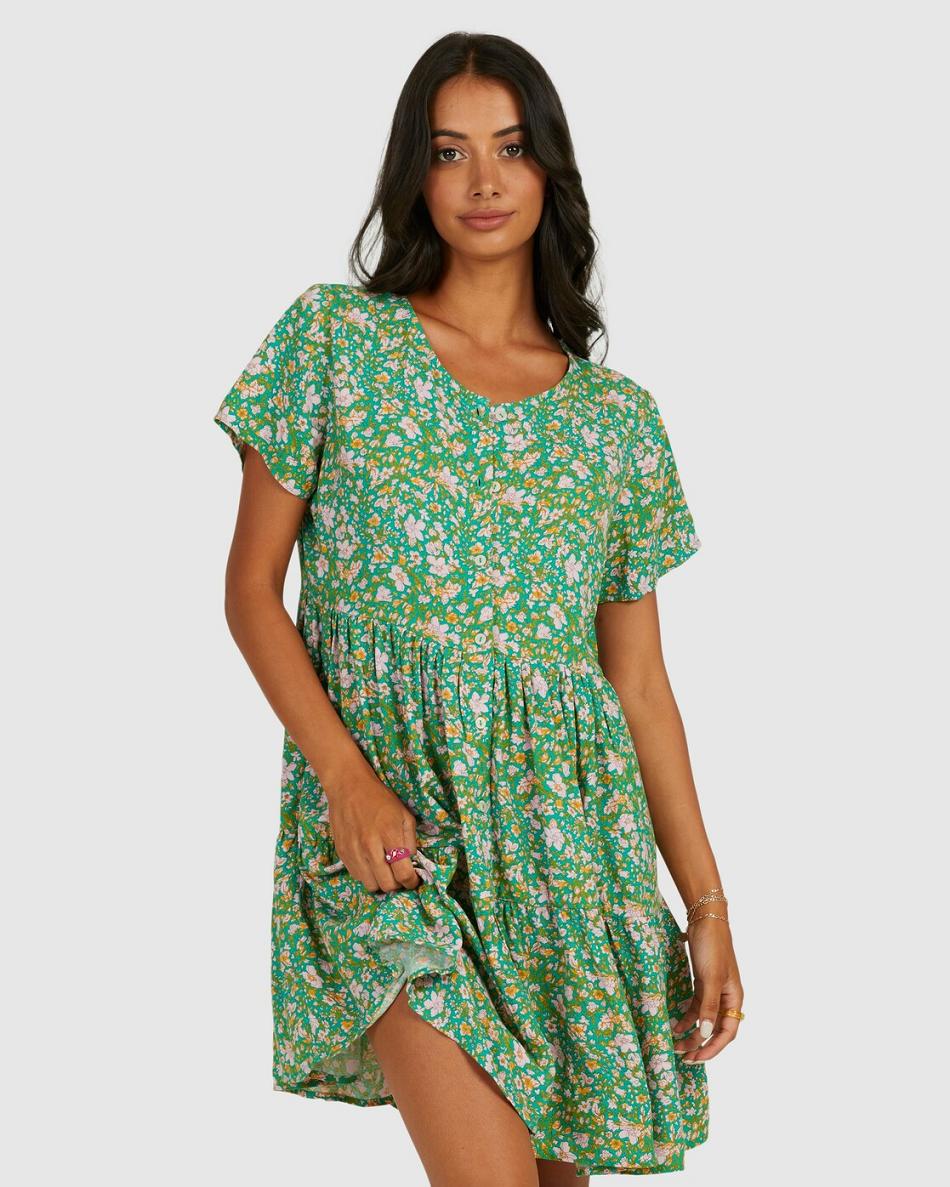 Vestido Rvca PETAL TIERED Mujer Spearmint | QCOWA28769