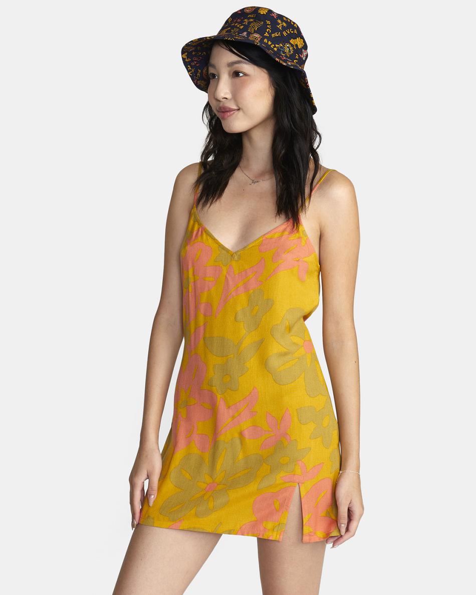 Vestido Rvca Slip Up Slip Mujer Doradas | TCOPQ85913