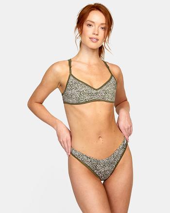 Arriba De Bikini Rvca Blocked Mujer Verde Oliva | MCOFT78812