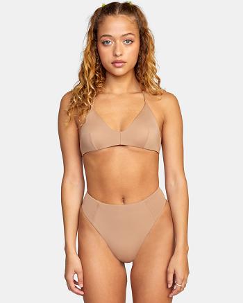 Arriba De Bikini Rvca Solid Crossback Mujer Wood | BCOSD67200