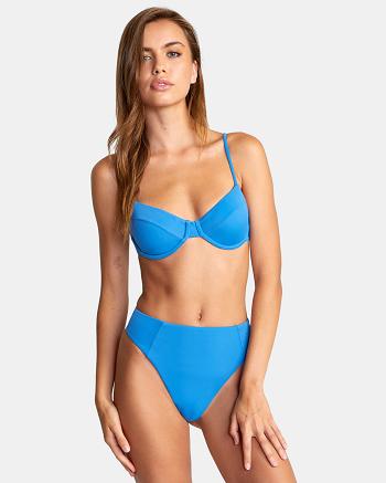 Arriba De Bikini Rvca Solid Underwire Mujer Azules | COCIF96917