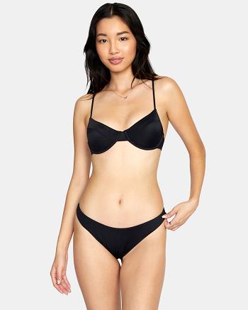 Arriba De Bikini Rvca Solid Underwire Mujer Negras | COJBT53118