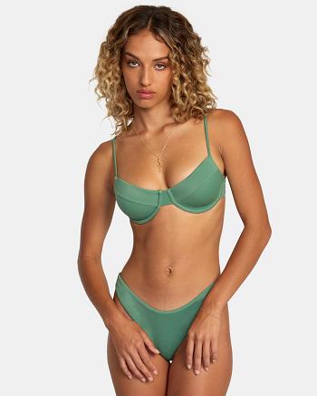 Arriba De Bikini Rvca Solid Underwire Mujer Palm | COZDE46200