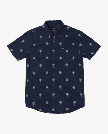 Camisas Rvca Do Print Corta Sleeve Niño Azul Marino | PCOER95728