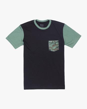 Camiseta Tirantes Rvca Ollie Colorblock Pocket Niño Spinach | COCVG26386