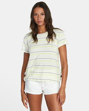 Camiseta Tirantes Rvca Recess 3 Crewneck Mujer Limeade | COJVR10646