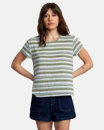 Camiseta Tirantes Rvca Recess 3 Crewneck Mujer Sea Spray | GCOUC30390