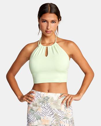 Camiseta Tirantes Rvca Sabrina Halter Top Mujer Lime Twist | BCOSO56631