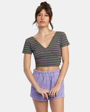 Camiseta Tirantes Rvca Smitten Top V-Neck Mujer Negras | COIIZ84243