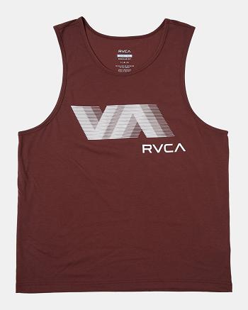 Camiseta Tirantes Rvca VA Blur Hombre Mahogany | COQCS93005