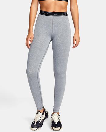 Leggins Rvca Base Workout Mujer Gris | SCONY53840