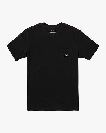 Manga corta Rvca ANP Pocket Tee Hombre Negras | BCOSD88221