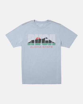 Manga corta Rvca Aloha State Tee Hombre Azules | UCOTG37757