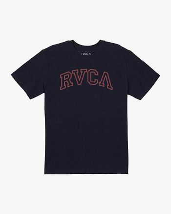 Manga corta Rvca Arched Tee Hombre Azul Marino | COZDE55821