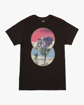 Manga corta Rvca Badland Tee Hombre Negras | COZDE26745