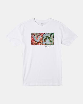 Manga corta Rvca Balance Box Tee Hombre Blancas | COQAV98434