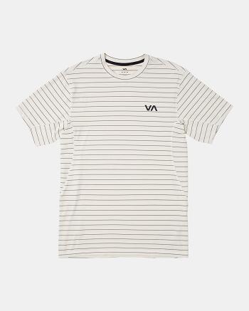 Manga corta Rvca Deporte Vent Stripe Technical Top Hombre Blancas | CODFL57219