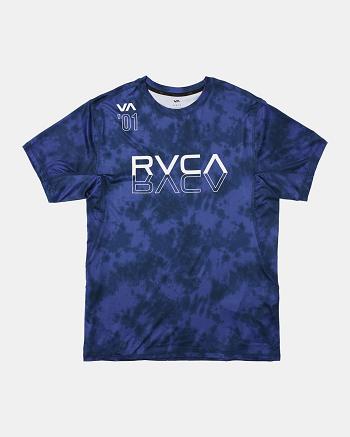 Manga corta Rvca Deporte Vent Tee Hombre Purps Tie Dye | COQAV90788