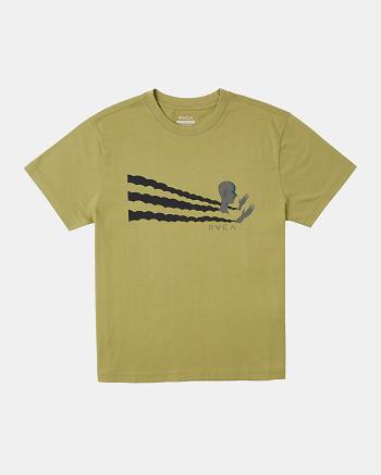 Manga corta Rvca Ed Templeton Trip Out Tee Hombre Avocado | GCOEC46715