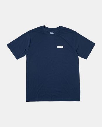 Manga corta Rvca Icon Tee Hombre Azules | COJBT90000