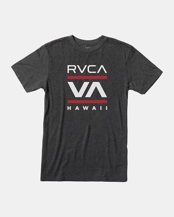 Manga corta Rvca Island Radio Tee Hombre Negras | COZPD26290