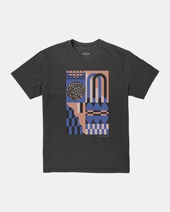 Manga corta Rvca Jesse Brown Shapes Tee Hombre Negras | UCOND36411