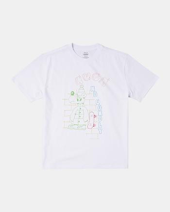 Manga corta Rvca No Comply Tee Hombre Blancas | DCOVO97704