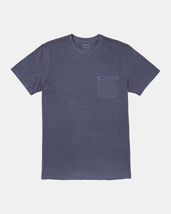 Manga corta Rvca PTC II Pigment Tee Hombre Azules | GCOEC24685