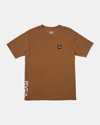 Manga corta Rvca RVCA 2X Tee Hombre Tobacco | COXBR35523