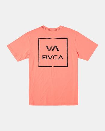 Manga corta Rvca VA All The Way Tee Hombre Vintage Salmon | COXBR28666