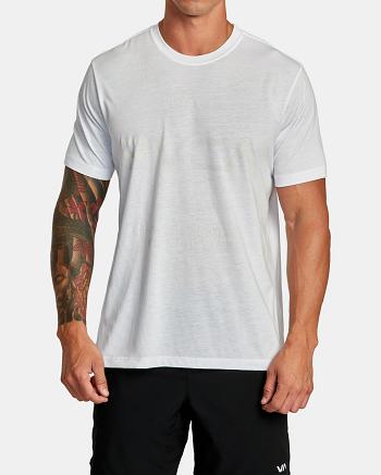 Manga corta Rvca VA Deporte Tee Hombre Blancas | FCOUI65778